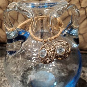 Sterling Silver Blue Topaz Earrings